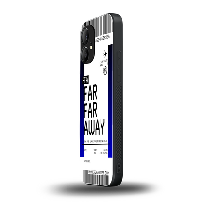far far away boarding pass ticket back phone cover | glass case for nothing phone 1