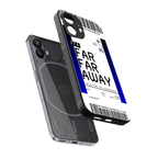 far far away boarding pass ticket back phone cover | glass case for nothing phone 2