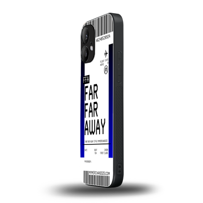 far far away boarding pass ticket back phone cover | glass case for nothing phone 2