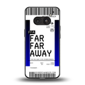 far far away boarding pass ticket back phone cover | glass case for nothing phone 2a