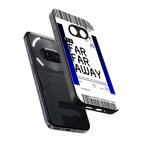 far far away boarding pass ticket back phone cover | glass case for nothing phone 2a
