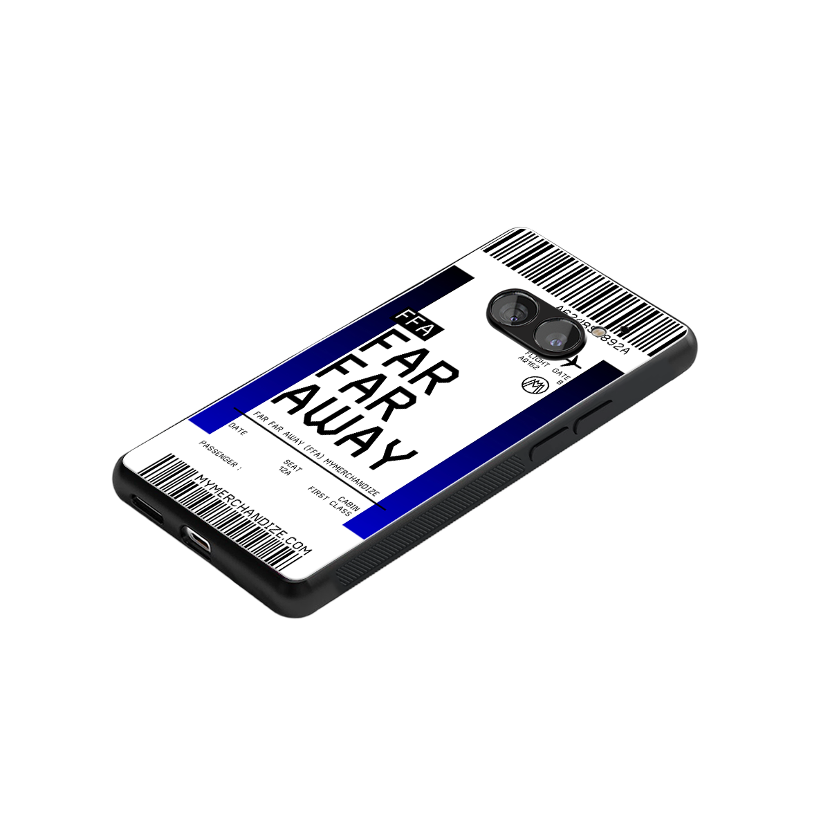 far far away boarding pass ticket back phone cover | glass case for nothing phone 2a