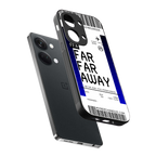 far far away boarding pass ticket back phone cover | glass case for oneplus nord 3