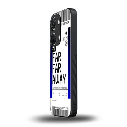 far far away boarding pass ticket back phone cover | glass case for oneplus nord 3