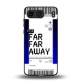 far far away boarding pass ticket back phone cover | glass case for oneplus nord 4