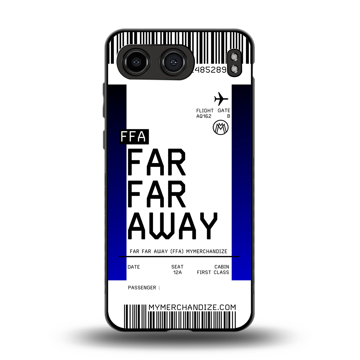 far far away boarding pass ticket back phone cover | glass case for oneplus nord 4