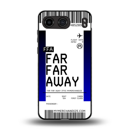 far far away boarding pass ticket back phone cover | glass case for oneplus nord 4