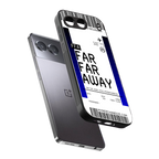 far far away boarding pass ticket back phone cover | glass case for oneplus nord 4