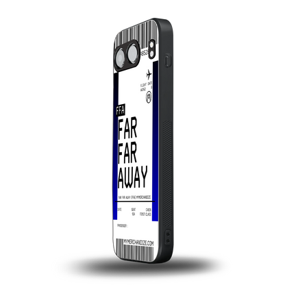 far far away boarding pass ticket back phone cover | glass case for oneplus nord 4