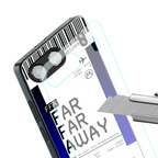 far far away boarding pass ticket back phone cover | glass case for oneplus nord 4