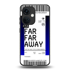 far far away boarding pass ticket back phone cover | glass case for oneplus nord ce 3