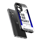 far far away boarding pass ticket back phone cover | glass case for oneplus nord ce 3