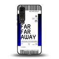 far far away boarding pass ticket back phone cover | glass case for oneplus nord ce 4 lite