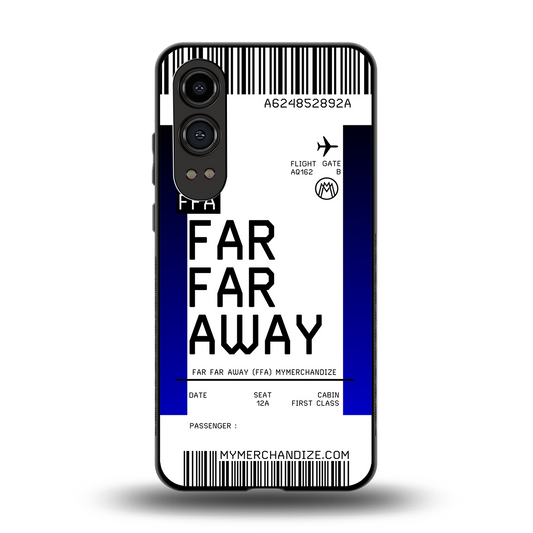 far far away boarding pass ticket back phone cover | glass case for oneplus nord ce 4 lite