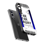 far far away boarding pass ticket back phone cover | glass case for oneplus nord ce 4 lite