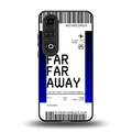 far far away boarding pass ticket back phone cover | glass case for oneplus nord ce 4