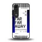 far far away boarding pass ticket back phone cover | glass case for oneplus nord ce 4