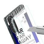 far far away boarding pass ticket back phone cover | glass case for oneplus nord ce 4