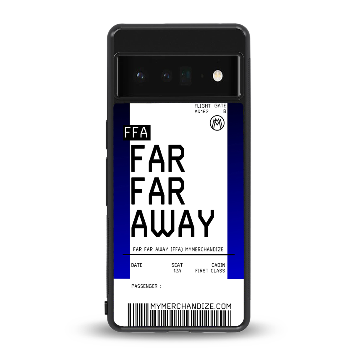 far far away boarding pass ticket back phone cover | glass case for google pixel 6 pro