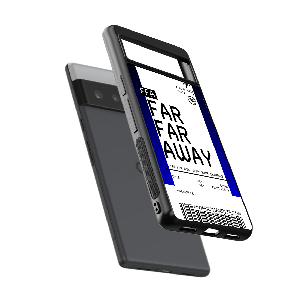 far far away boarding pass ticket back phone cover | glass case for google pixel 6 pro
