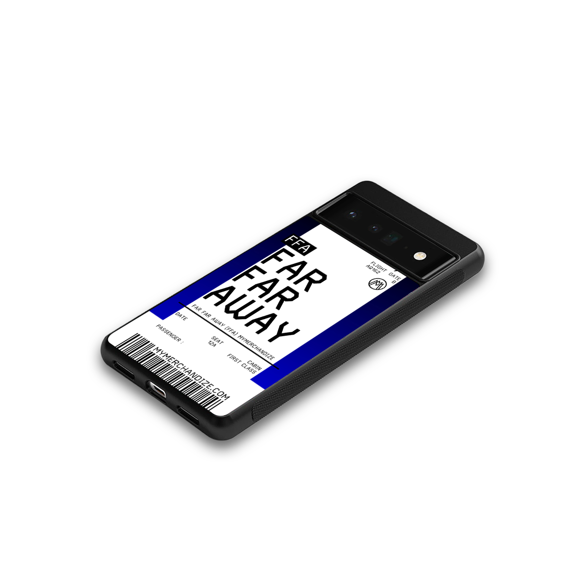 far far away boarding pass ticket back phone cover | glass case for google pixel 6 pro
