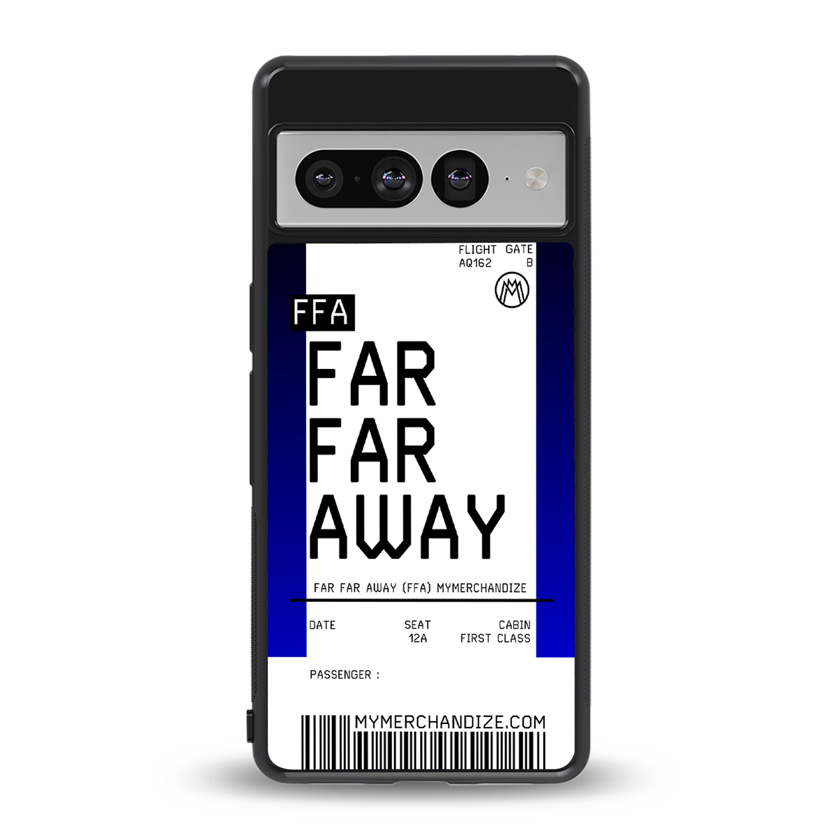 far far away boarding pass ticket back phone cover | glass case for google pixel 7 pro