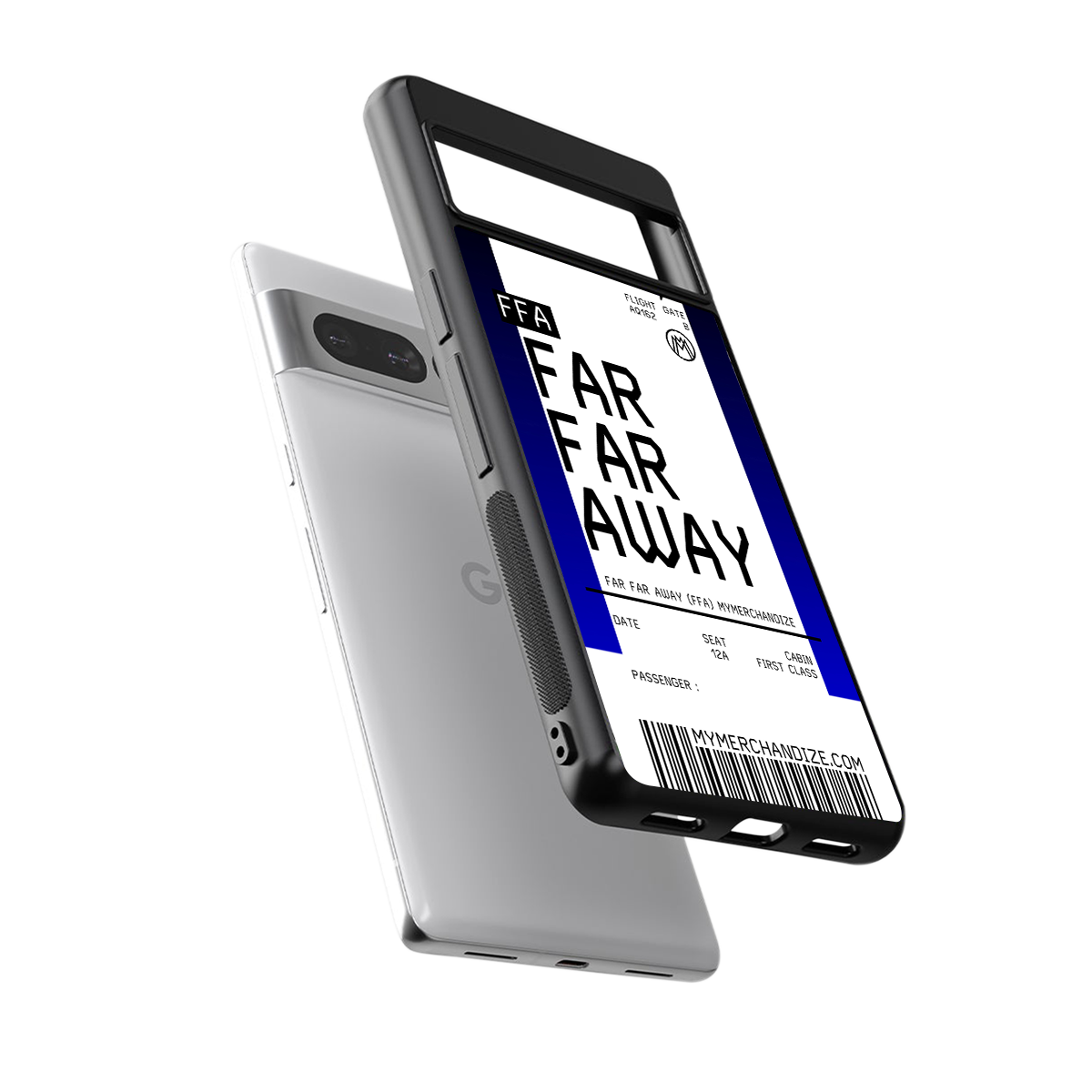 far far away boarding pass ticket back phone cover | glass case for google pixel 7 pro