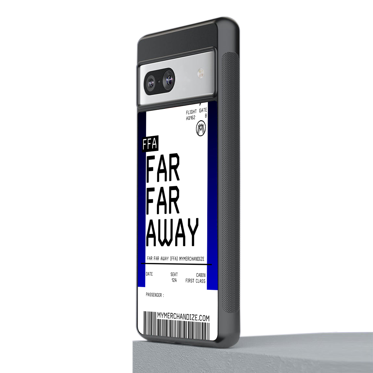 far far away boarding pass ticket back phone cover | glass case for Google Pixel 7A