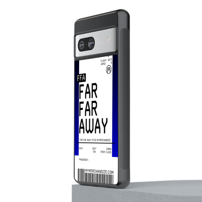 far far away boarding pass ticket back phone cover | glass case for Google Pixel 7A