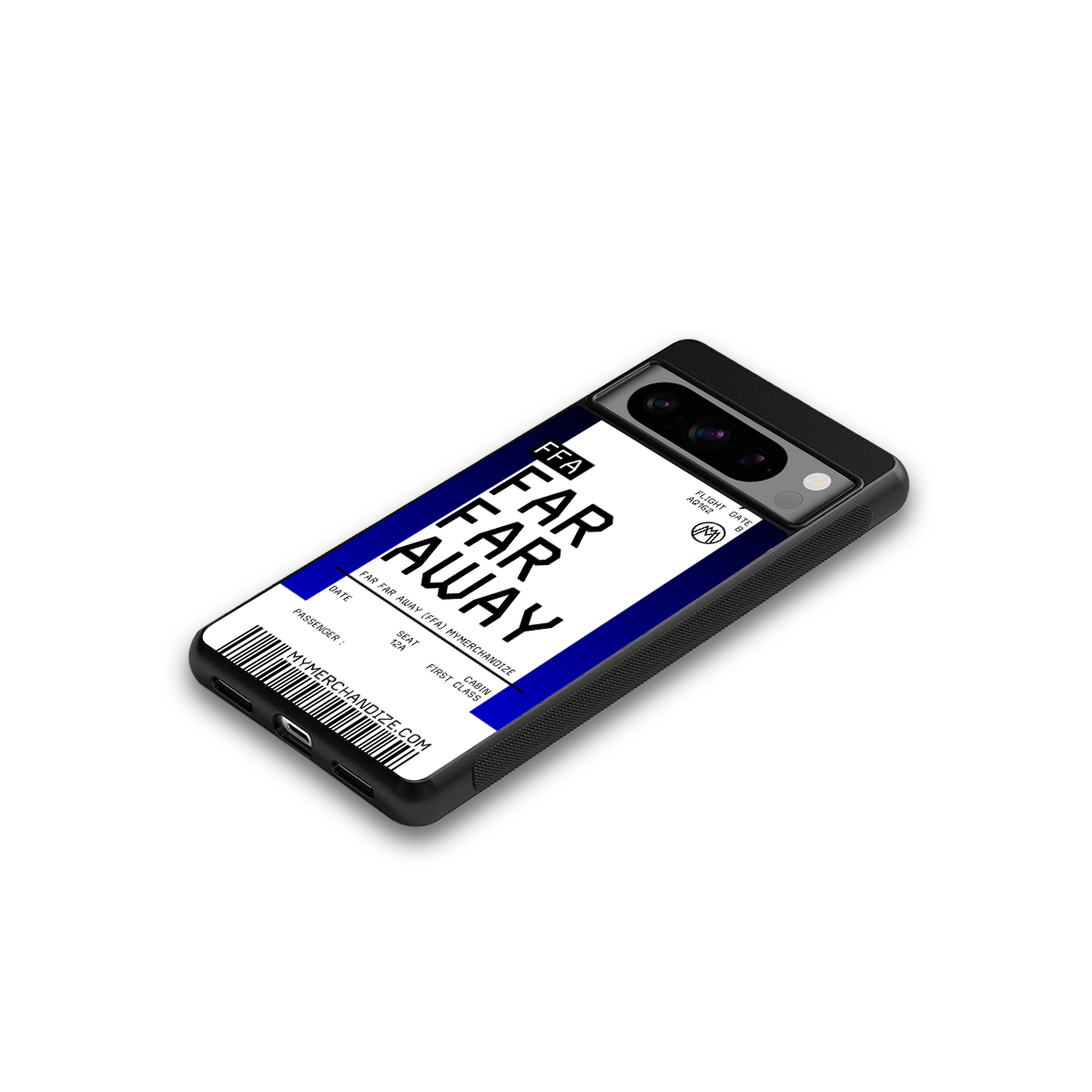 far far away boarding pass ticket back phone cover | glass case for google pixel 8 pro