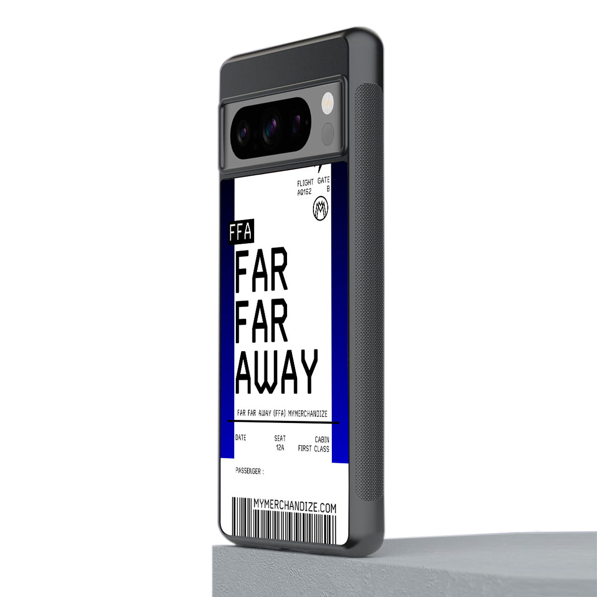 far far away boarding pass ticket back phone cover | glass case for google pixel 8 pro