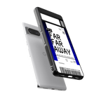 far far away boarding pass ticket back phone cover | glass case for Google Pixel 8