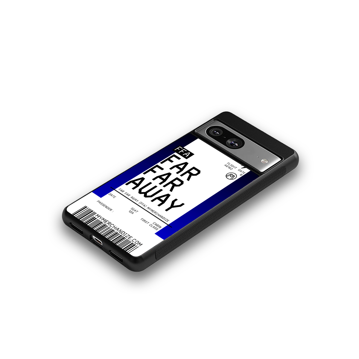 far far away boarding pass ticket back phone cover | glass case for Google Pixel 8