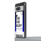 far far away boarding pass ticket back phone cover | glass case for Google Pixel 8