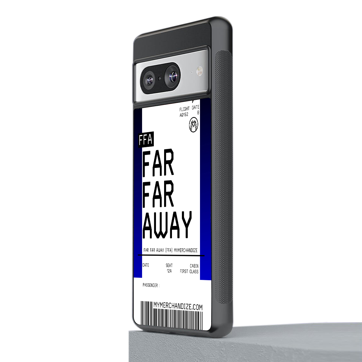 far far away boarding pass ticket back phone cover | glass case for Google Pixel 8