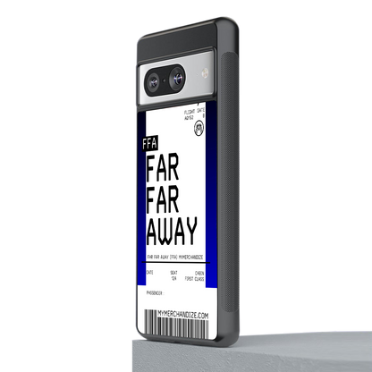far far away boarding pass ticket back phone cover | glass case for Google Pixel 8