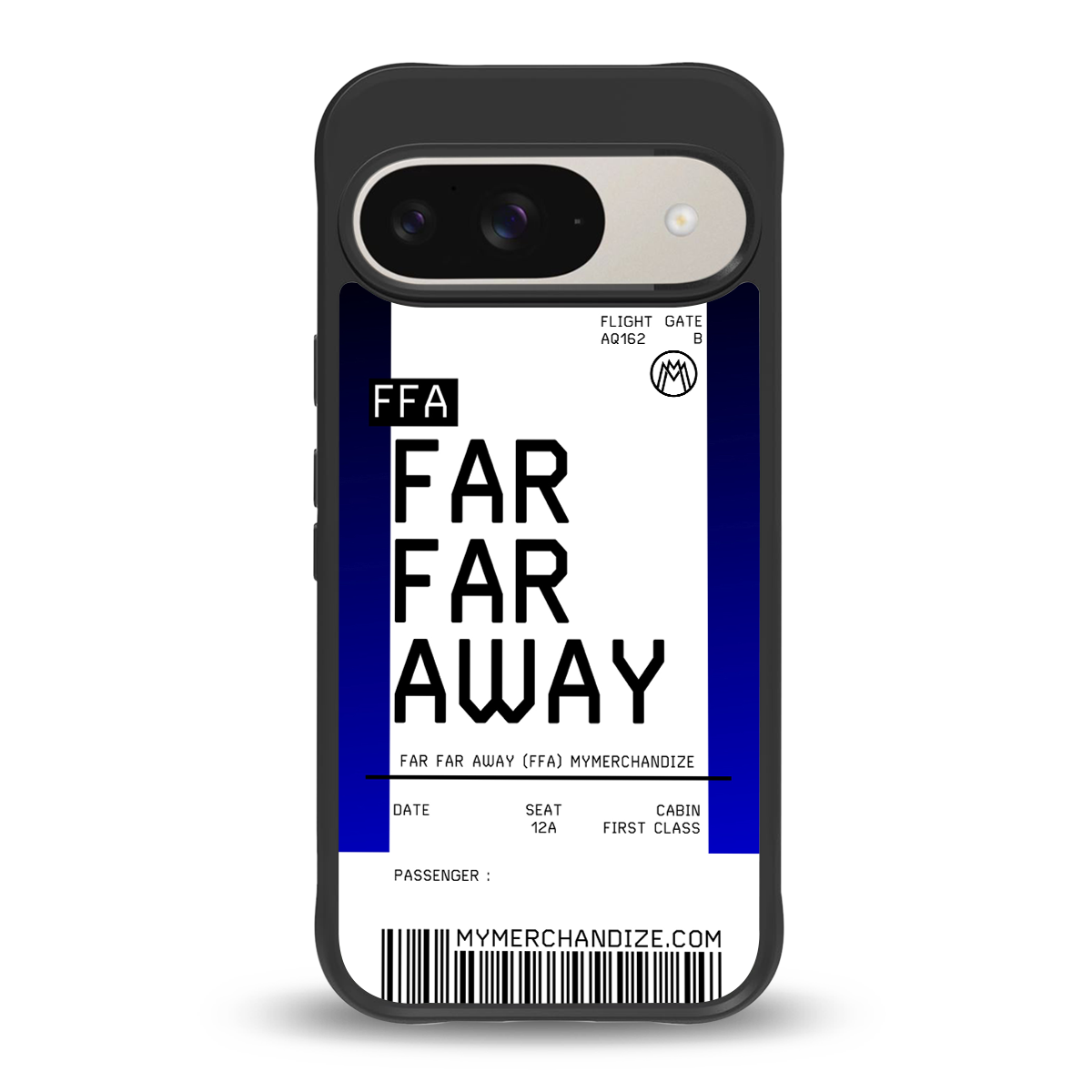far far away boarding pass ticket back phone cover | glass case for google pixel 9