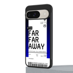 far far away boarding pass ticket back phone cover | glass case for google pixel 9