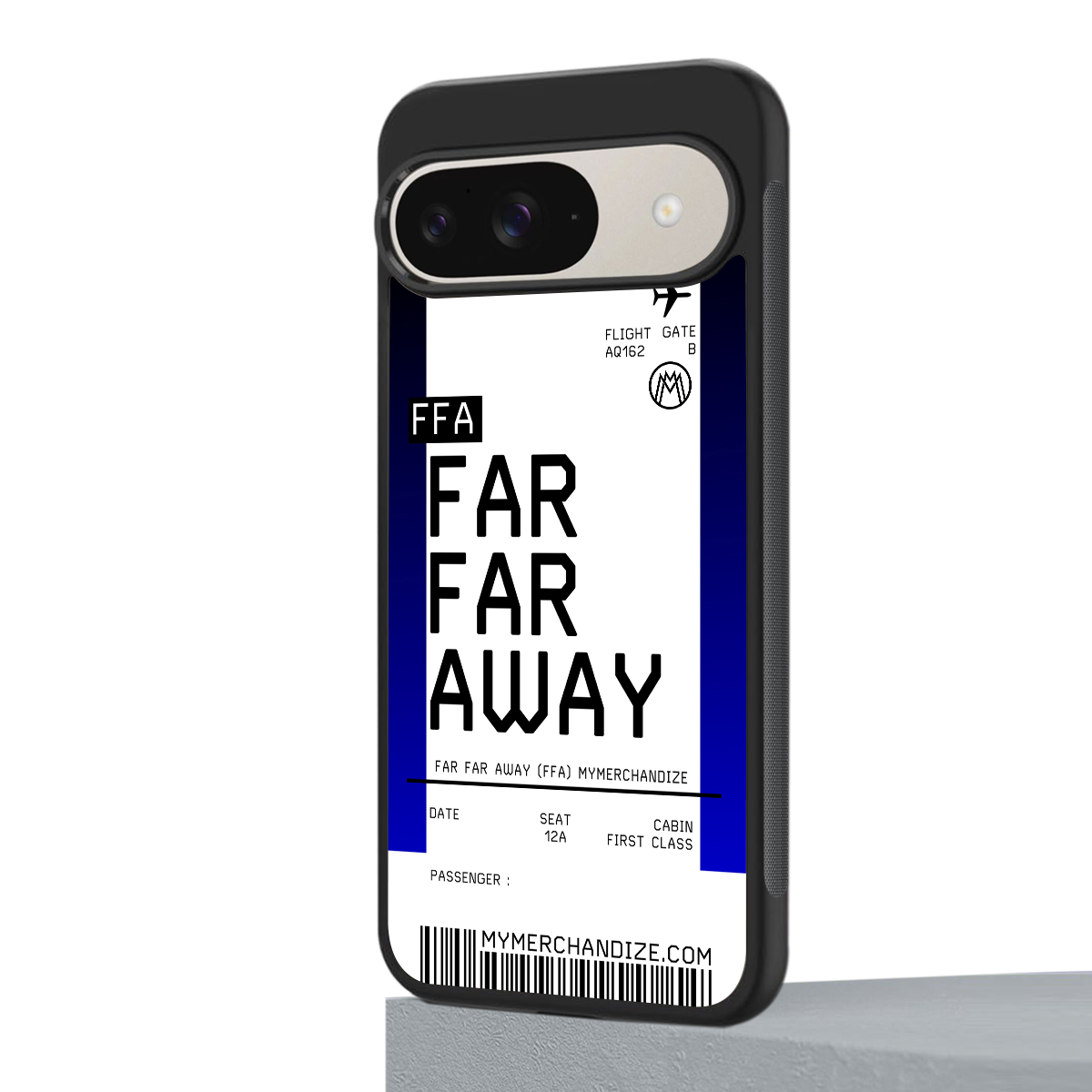 far far away boarding pass ticket back phone cover | glass case for google pixel 9