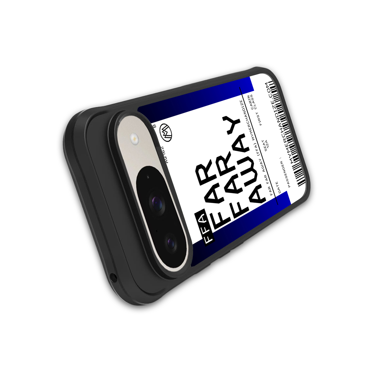 far far away boarding pass ticket back phone cover | glass case for google pixel 9