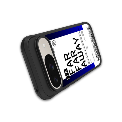 far far away boarding pass ticket back phone cover | glass case for google pixel 9