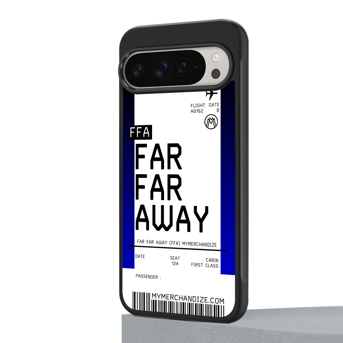 far far away boarding pass ticket back phone cover | glass case for google pixel 9 pro xl
