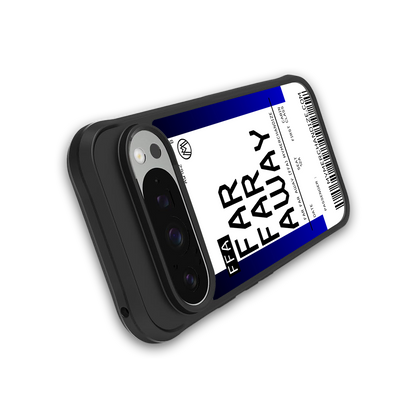 far far away boarding pass ticket back phone cover | glass case for google pixel 9 pro