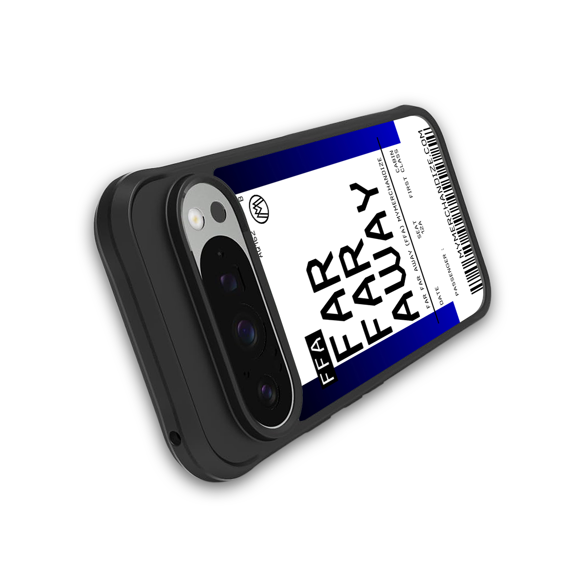 far far away boarding pass ticket back phone cover | glass case for google pixel 9 pro xl