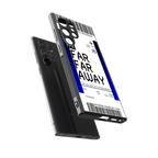 far far away boarding pass ticket back phone cover | glass case for samsung galaxy s23 ultra