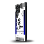 far far away boarding pass ticket back phone cover | glass case for samsung galaxy s23 ultra