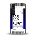 far far away boarding pass ticket back phone cover | glass case for samsung galaxy s25