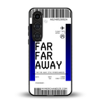 far far away boarding pass ticket back phone cover | glass case for samsung galaxy s24 fe