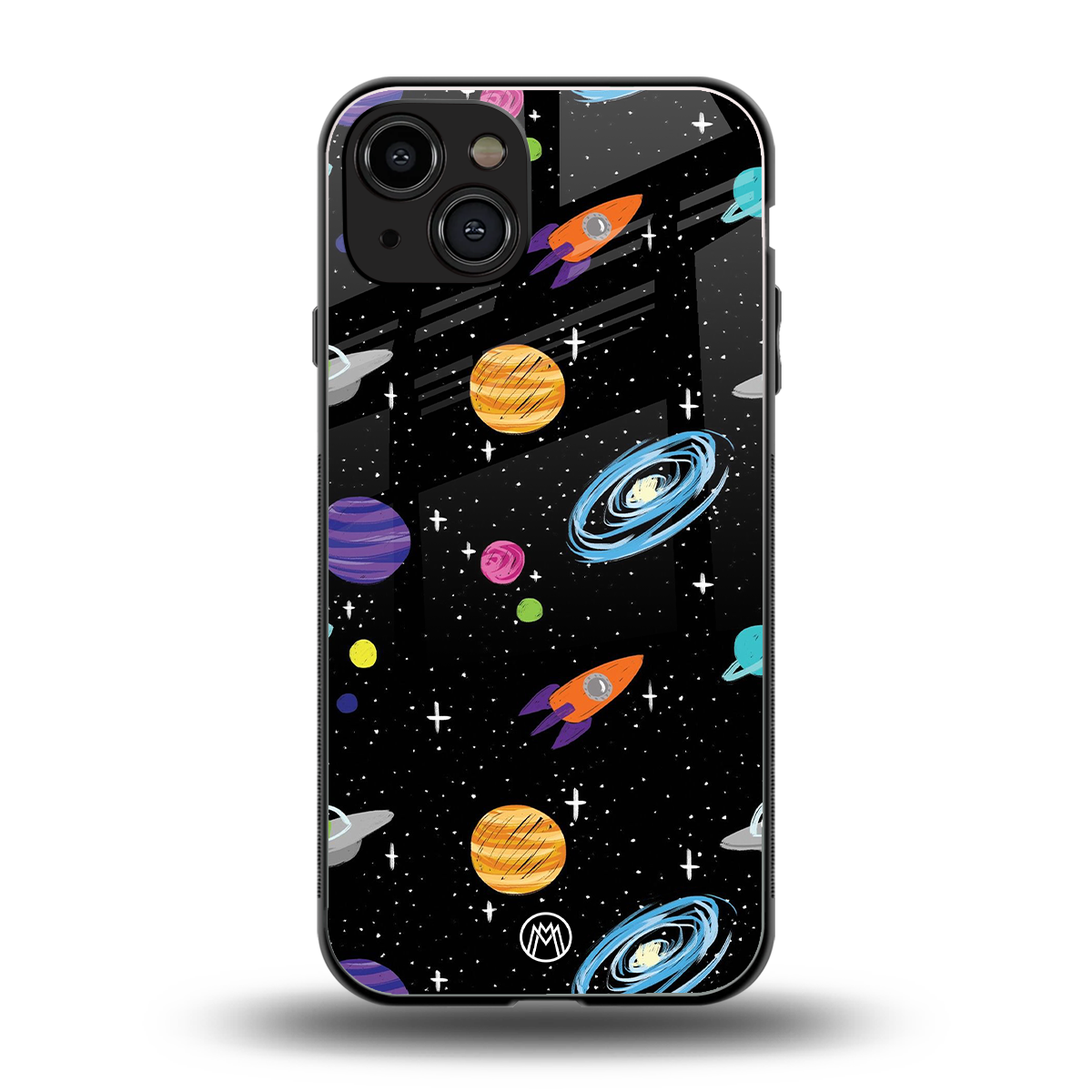 far far away back phone cover | glass case for iphone 15