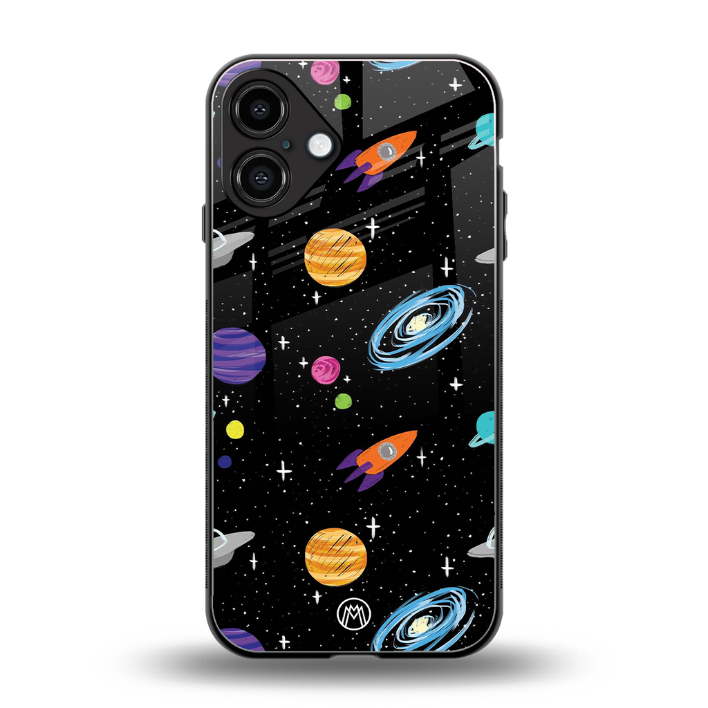 far far away back phone cover | glass case for iphone 16 plus